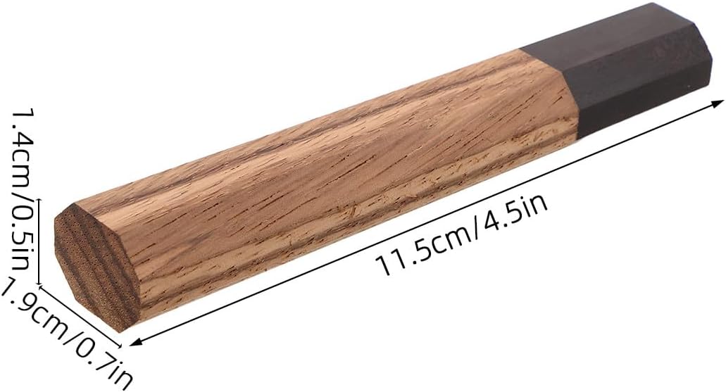 Japanese Kitchen Knife Handle: Octagonal Handle Replacement - Wooden Grip For Japanese Kitchen Chef Knife Replacement 2.2MM Hole