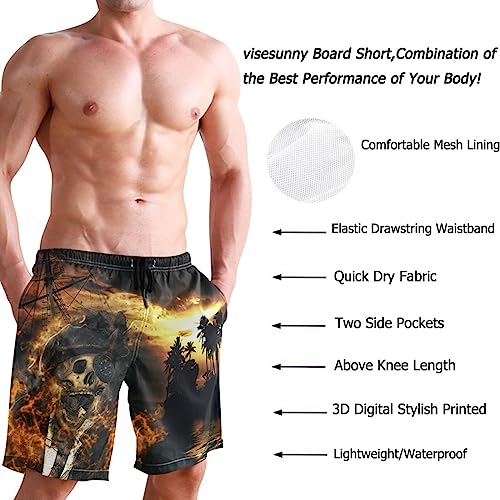 visesunny Cool Mens Novelty Swim Trunks Quick Dry Summer Board Beach Shorts with Mesh Lining and Pockets2