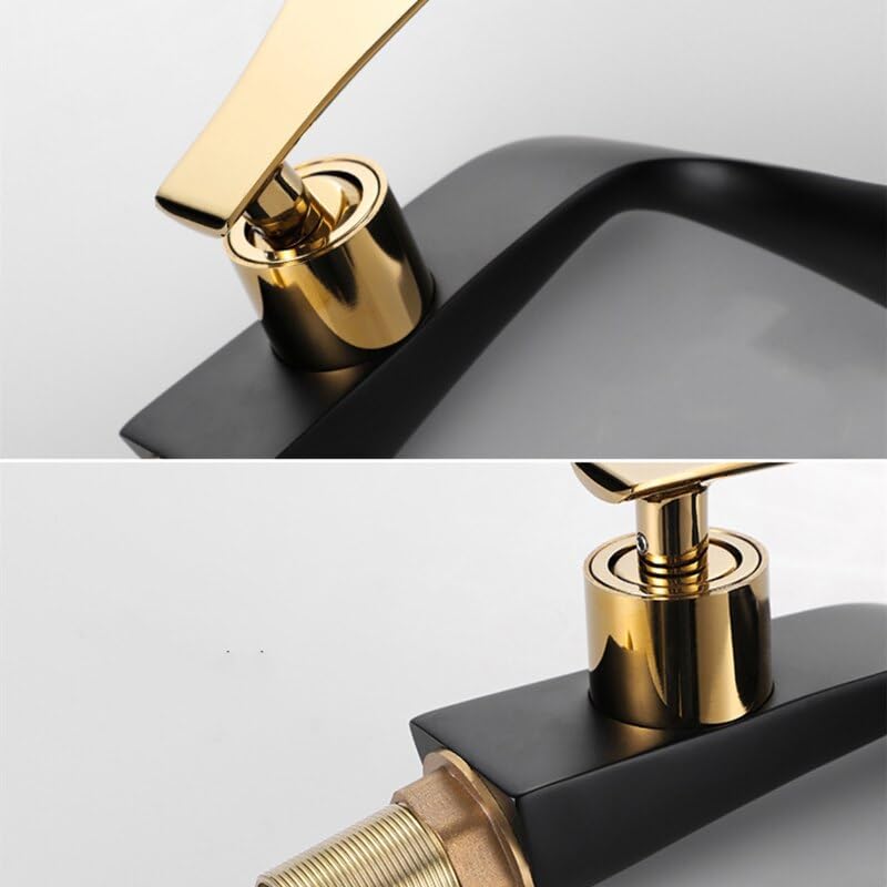 Mitigeur de salle de bain noir design pour lavabo et vasque moderne - 3