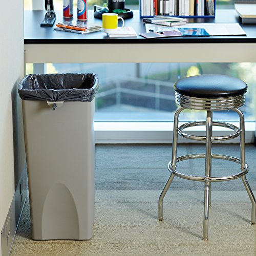 Rubbermaid Commercial Products Untouchable Square Trash Can 23G Black, for Offices/Mailrooms/Schools/ClassroomsAreas of High Waste Generation by Rubbermaid Commercial Products - Image 4
