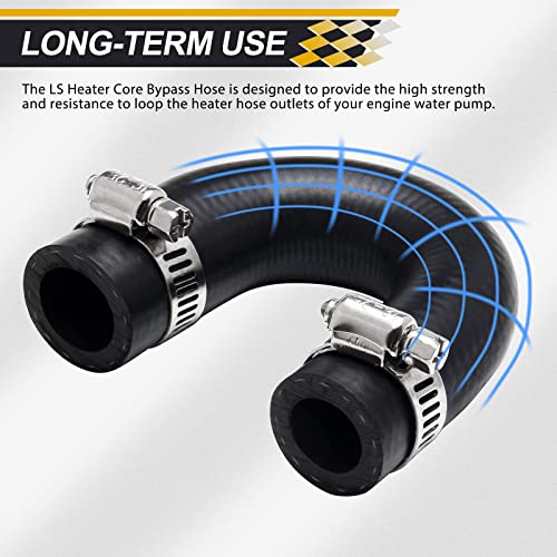 Somusen Ls Lt Heater Core Bypass Delete Hose Coolant Crossover With 2Pcs Clamp Compatible With Chevrolet Gm Pontiac Ls Lsx Ls1 Ls2 Ls3 Ls6 Ls7 Lq4 Lq9 Lt1 Lt4 #TOP1