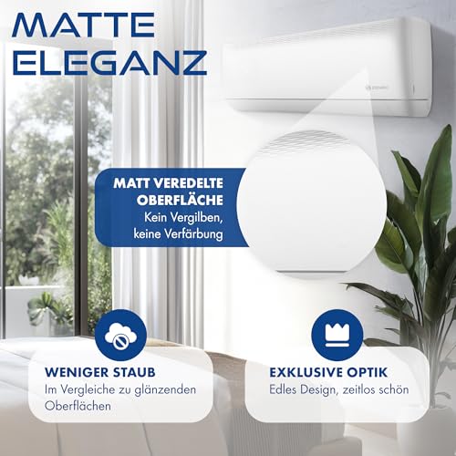 ZENIRO Multi Split Klimaanlage 2 Innengeräte Set (2.6kW + 2, 6kW) Klimagerät Air Conditioner mit Heizfunktion 18000 BTU 5, 3kW A++ WiFi/ App- Steuerung 4D AirFlow Heizen bis- 20°C Vorgefüllt R32-4