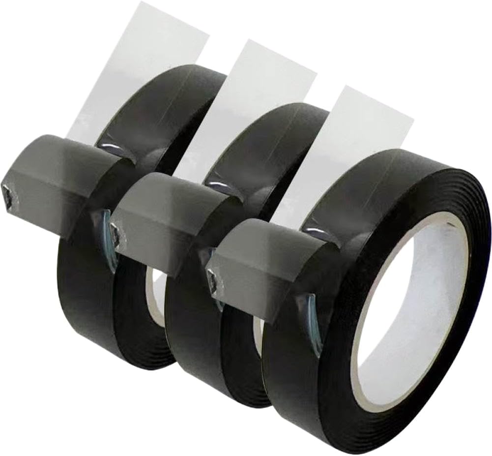 25M Roll Smoke Matte Black Tape Guide Fiber Optic Car Ambient Light Part Compatible with 18 Inch 22 Inch Atmosphere Strip Light Parts