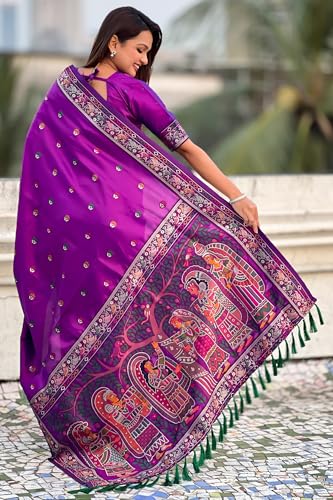 Image of SGF11 Women's Kanjivaram Pure Soft Silk Saree With Unstitched Blouse Piece