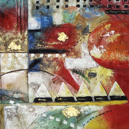 Tableau moderne abstrait pour décoration de maison, œuvre originale en toile 60x60