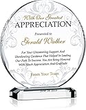 Personalized Appreciation Award Plaque for Mentor, Coach, Boss, Manager, Board Member, Board Director, Customized with Recipient Name and Date, Unique Thank You Gift Plaque (L - 8')