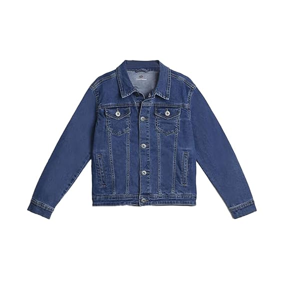 LIFE by Shoppers Stop Solid Denim V-Neck Boys Jacket