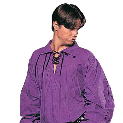 Swordsman's Shirt - Renaissance Shirt - PURPLE - Large (Period Clothing)
