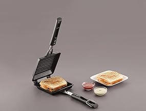 Tosaa Non Stick Super Jumbo Gas Toaster/Big Breads Non Electric Sandwich Maker | Cool Touch Handles | Gas Stove Compatible