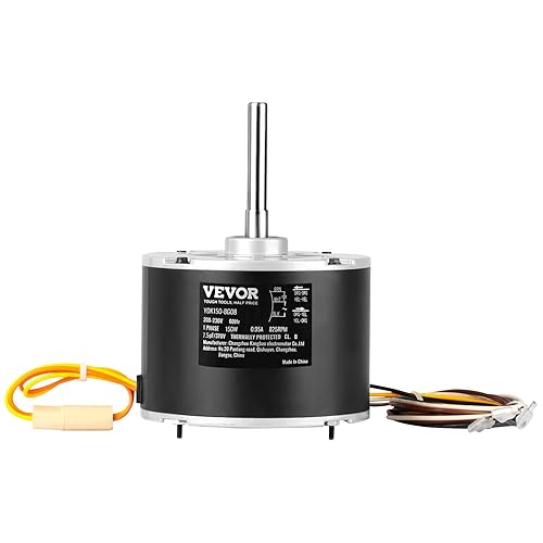 Vista 11 de VEVOR Motor de ventilador de condensador mejorado OEM, 1/5HP, 825RPM, repuesto para aire acondicionado GE Genteq Carrier Bryant Payne Dayton