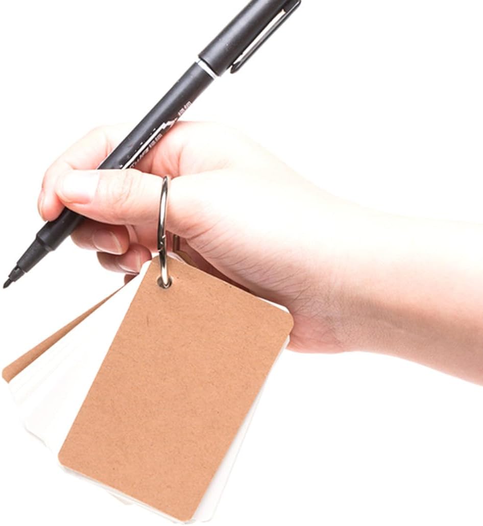 DOITOOL 300pcs Paper Earring Cards Brown White Black Ear Studs Display Holders for Jewelry Packaging Craft Projects Blank Tags with Convenient Hanging