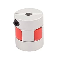 Vista 5 de uxcell Acoplamiento de eje de 0.197 in a 0.236 in de longitud de 1.181 in de diámetro Acoplador de motor de 0.984 in de diámetro Conector de junta