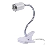 Superdream US Plug Flexible Aluminium Wire Neck with On/Off Switch for E26/E27 Socket Desk Lamp Clip Holder