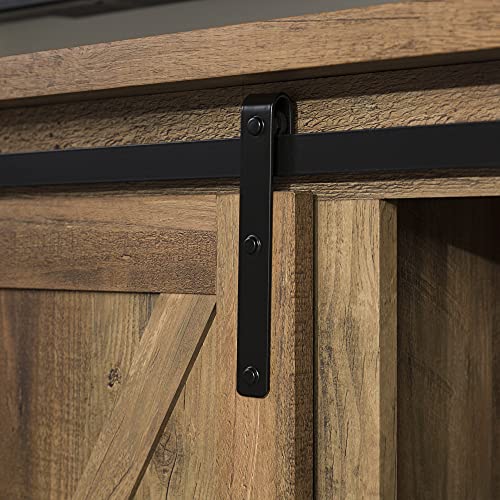 image for Walker Edison Richmond Modern Farmhouse Sliding Barn Door Stand for TV