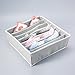 AOTUNO Closet Underwear Organizer，Foldable Storage Box Drawer Divider Kit Set of 4 （Gray）
