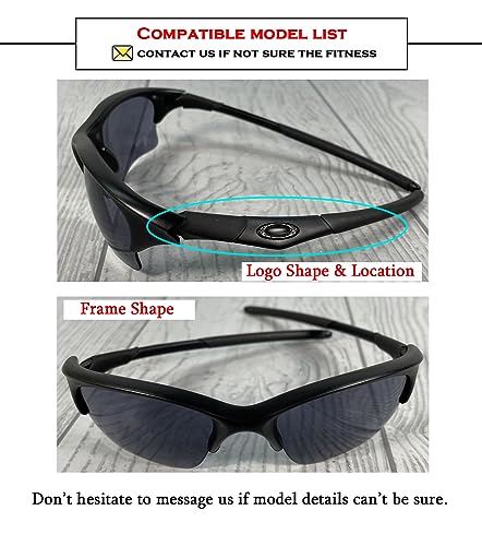 Image of Replacement Rubber Kit Earsocks Nose Pads for Oakley Half Jacket /Half Jacket XLJ Sunglasses Frame, Black Ear Temple Sleeve Set