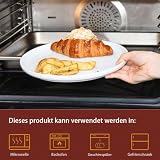WishDeco Zestaw 4 talerzy obiadowych, ceramicznych talerzy do pizzy 27 cm