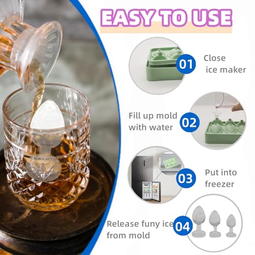 yosolamo Ice Cube Mold Tray Novelty,Silicone Ices Cube Tray,BPA-Free by yosolamo - Used condition - Image 4