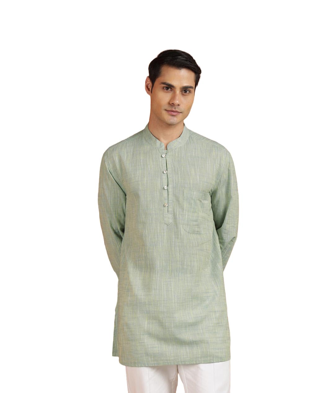 fabindia Green Cotton Short Kurta-picture-19