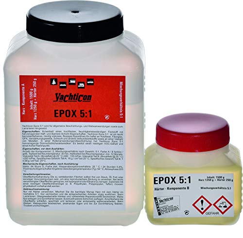 Yachticon Epox Résine 5:1 kit 500 g pour l'entretien de votre voilier au port