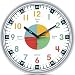 Telling Time Teaching Clock. Kids Room, Playroom Décor Analog Silent Wall Clock. Great Visual Learning Clock Time Resource. Perfect Educational Tool for Homeschool, Classroom, Teachers and Parents.