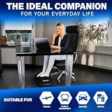 Healthfix® Ergonomiczny podnóżek do biurka itp. | Lepsza pozycja siedząca dzięki regulowanej wysokości podnóżkowi z wbudowaną puszystą kieszenią na stopy | idealny do biura i biura domowego