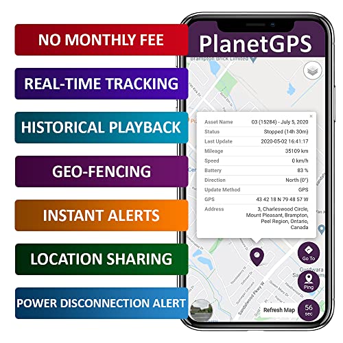 Planetgps (Obd 4G) - No Monthly Fee (1 Year Plan + Sim Card Included) Real-Time Obdii Gps Tracker With Diagnostics Global Coverage For Cars Fleet Trucks Live Obd2 Vehicle Tracking Device Obd #TOP1