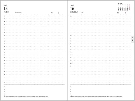 Amazon 手帳 22 スケジュール帳 4月始まり 1日1ページ B6変型 リフィル Edit マークス 22sdr Eta Rfl システム手帳用リフィル 文房具 オフィス用品