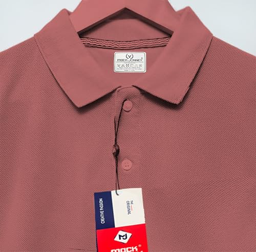 Image of Mack Jonney Men's Solid Premium Pique Cotton Polo T Shirt | Polo Tshirts | Half Sleeves | Solid-Regular Fit-MJ01