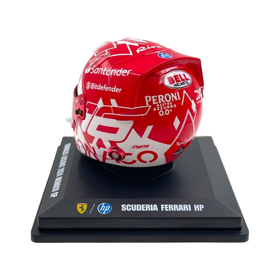 Scuderia F1 Team Offizielles LookSmart Spark Modell Charles Leclerc 2024 Special Edition Gewinner Monaco 1/5 Scale Mini Helm Rot Weiß