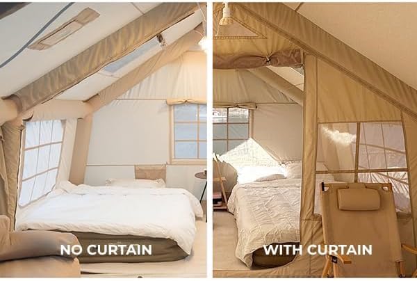 Miniatura 4 de Coody  Rbm Outdoors KoalaHubOctopus - Tiendas inflables para acampar con gato de estufa, tienda de campaña inflable de lona de lujo para 2810