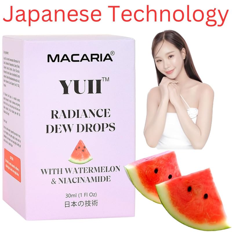 Macaria Yuii Aqua Dew Drops Face Serum Watermelon And Niacinamide With Vitamin E By Japanese Technology