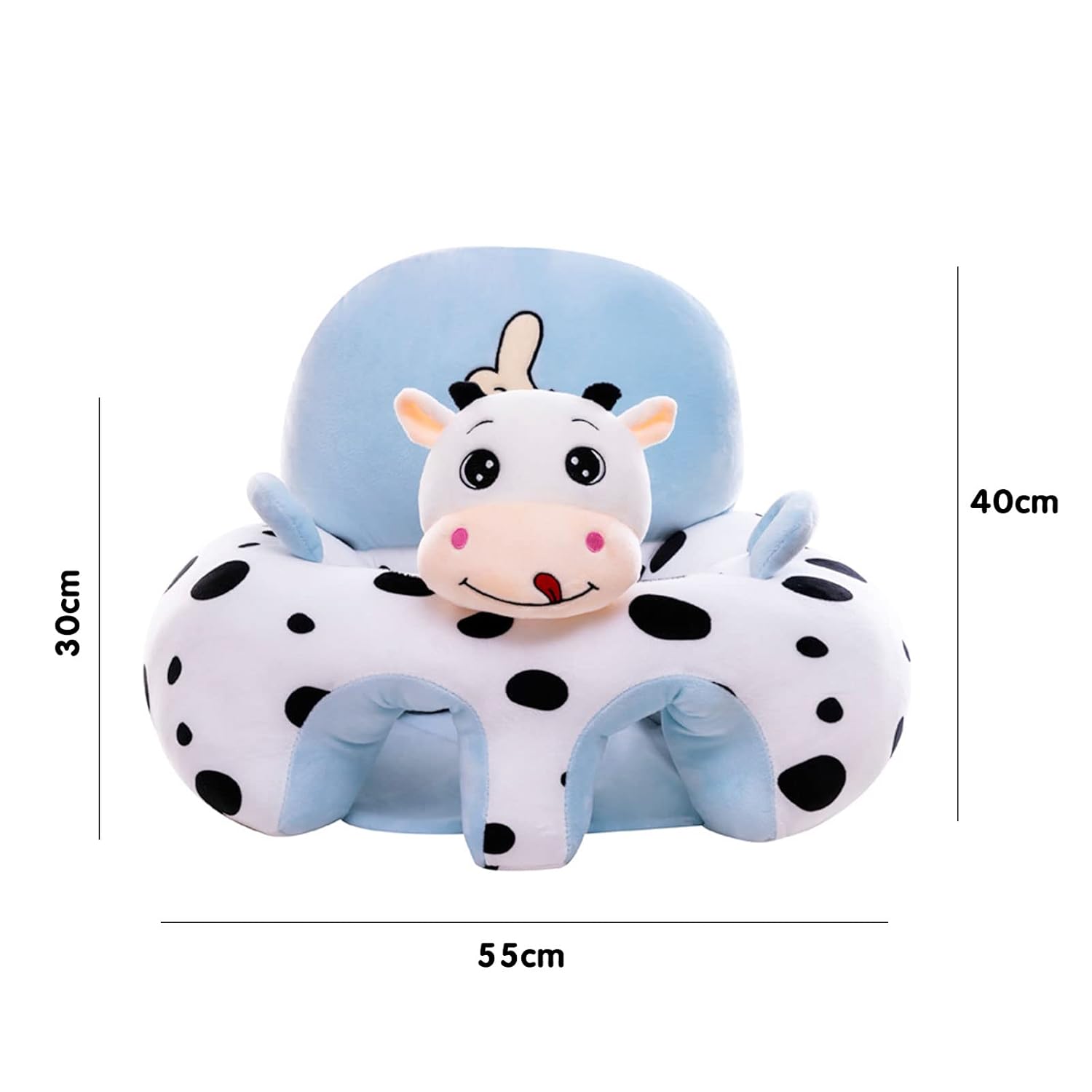 Rehomy Baby Floor Seat Learn to Sit Lounger Cover Cute Plush Baby Learning Sitting Chair Cover for Infants Toddler (Only Cover, No Filling) : Baby