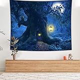 【Tamaño:150 cm * 130 cm,tamaño ideal】Nuestras tapices de paisajes tienen unas dimensiones ideales tanto para la decoración de una pared como para un picnic familiar. Una vez plegado convenientemente, ocupa muy poco espacio por lo que es muy últil para llevarlo a cualquier sitio.