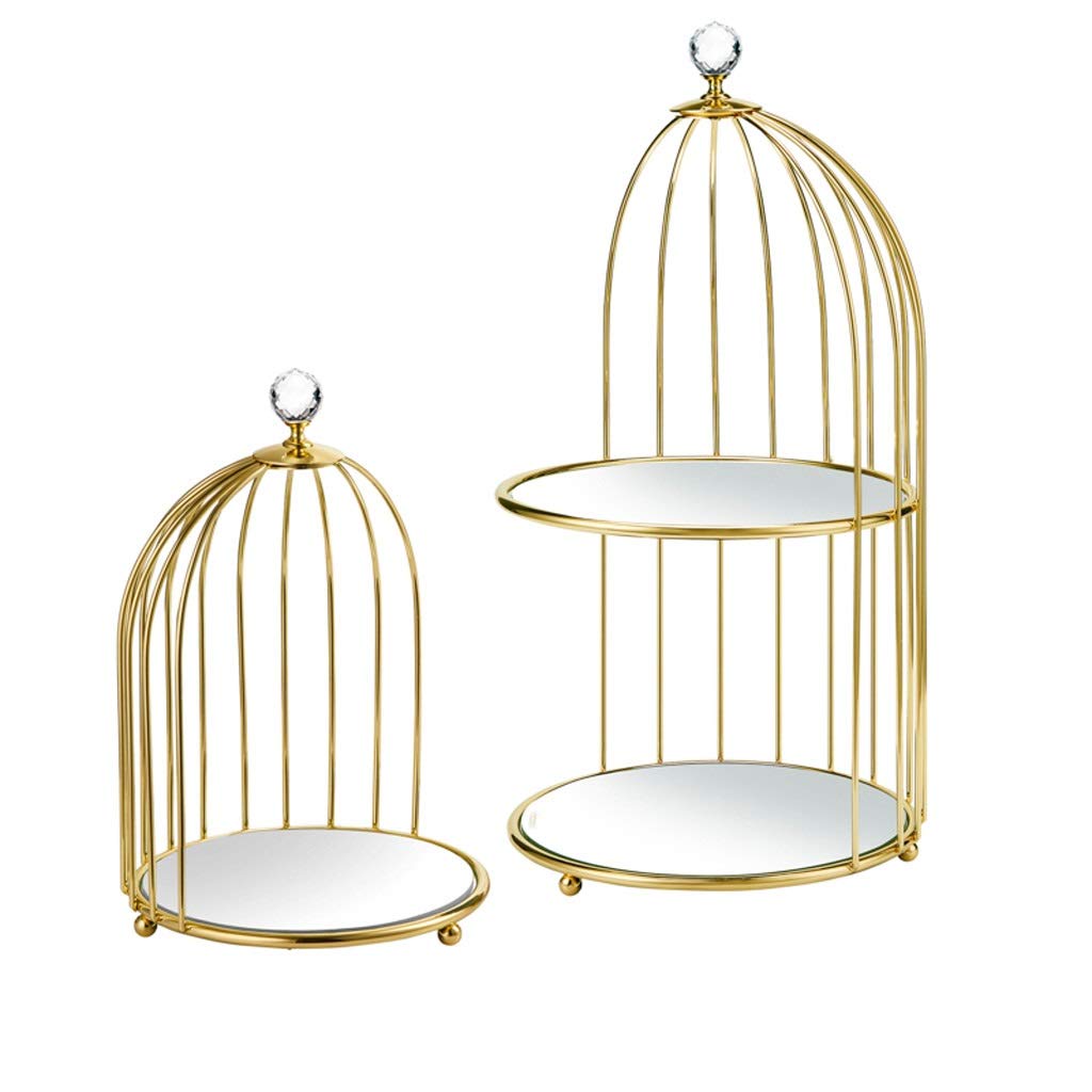 Makeup Storage Bathroom Countertop Storage Box Bird Cage Shape Desktop Skin Care Products Dressing Table Storage Rack Counter Storage Rack Cosmetic Organizer Jewelry Storage Case Display