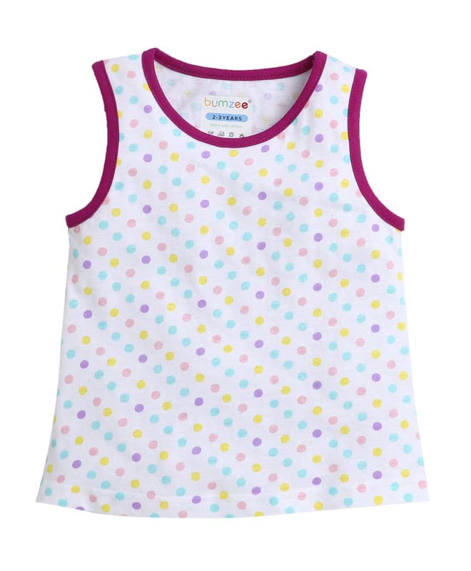 Image of BUMZEE Girl's Cotton Printed Regular Fit T-Shirt