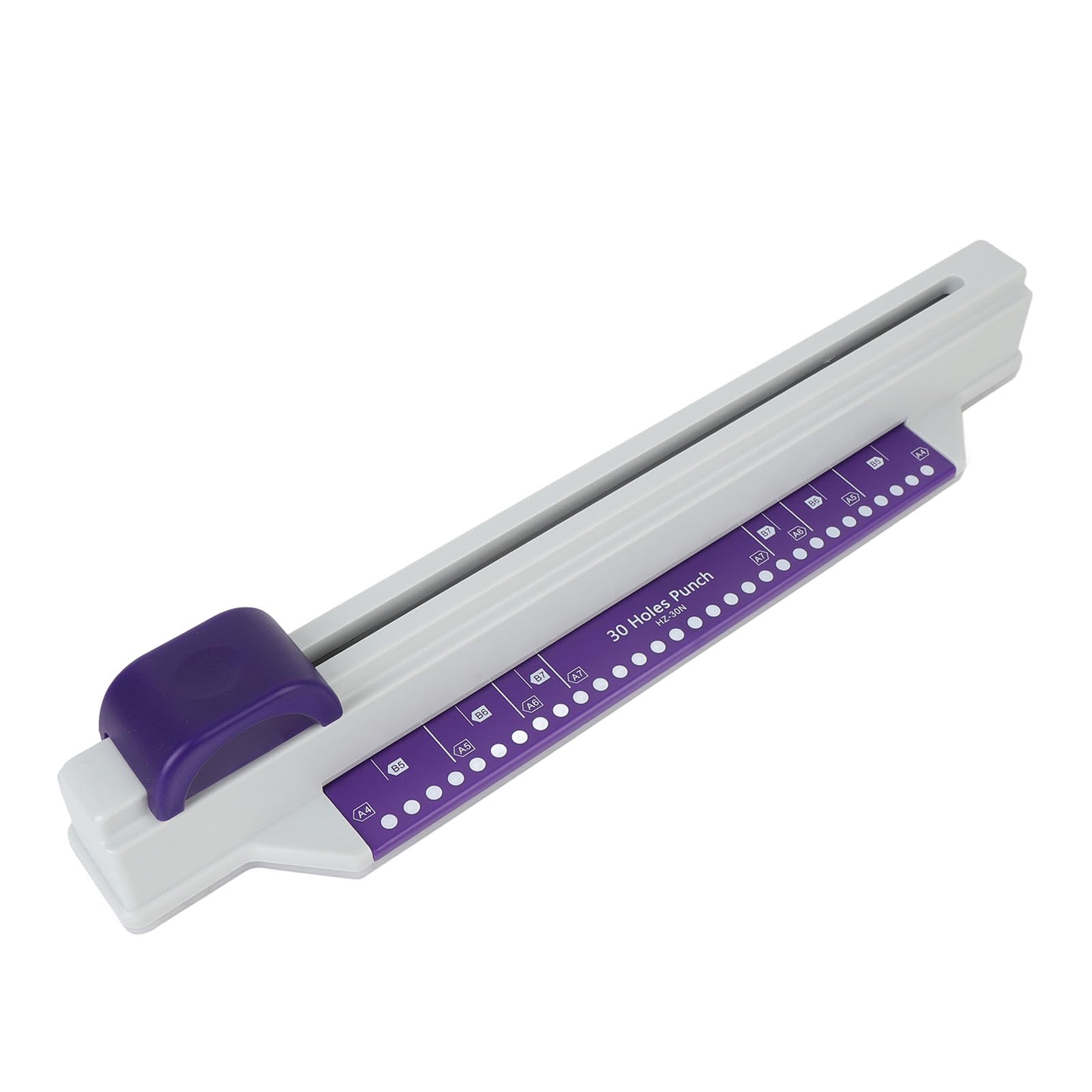 Perforatore a 30 fori formato A4, rilegatrice a spinta manuale con 4 anelli per fogli mobili, perforatore da scrivania per carta con capacità di 6 fogli, adatto per uso ufficio e
