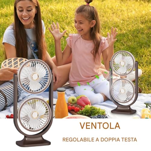 Ventilateur de table double tête haute vitesse et ultra silencieux