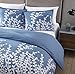 City Scene - King Duvet Cover Set, Cotton Bedding with Matching Shams, Softens with Each Wash (Branches Blue, King)