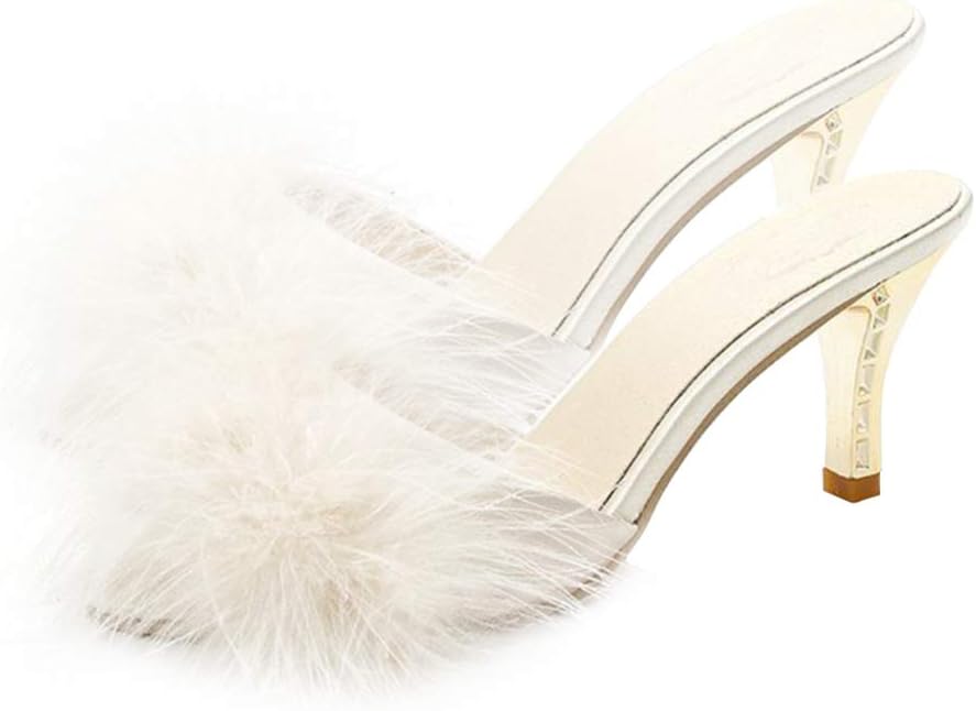 Holibanna 1pair Female High Heel Slippers Stylish Summer Sandals with Adorable Open-toed for Women for Home Office and Shopping
