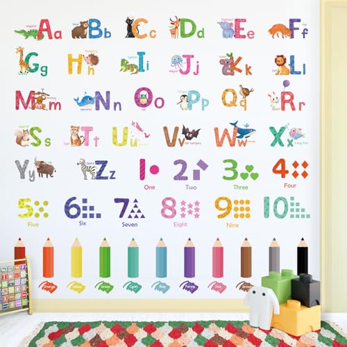 Vinilo adhesivo educativo alfabeto y números SHUCHING miniatura 3