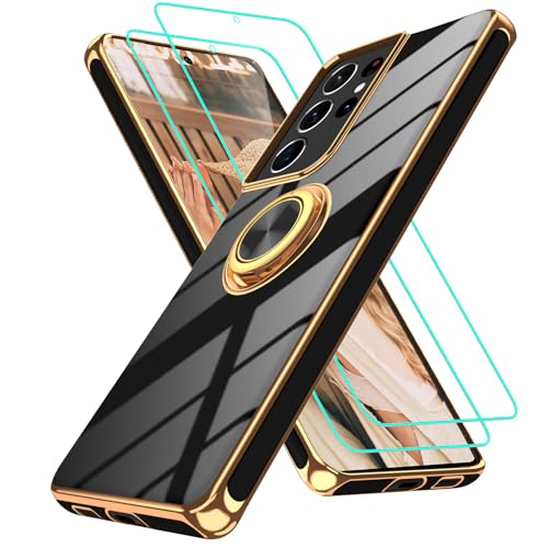 Coque Samsung S21 Ultra antichoc en TPU souple à béquille magnétique