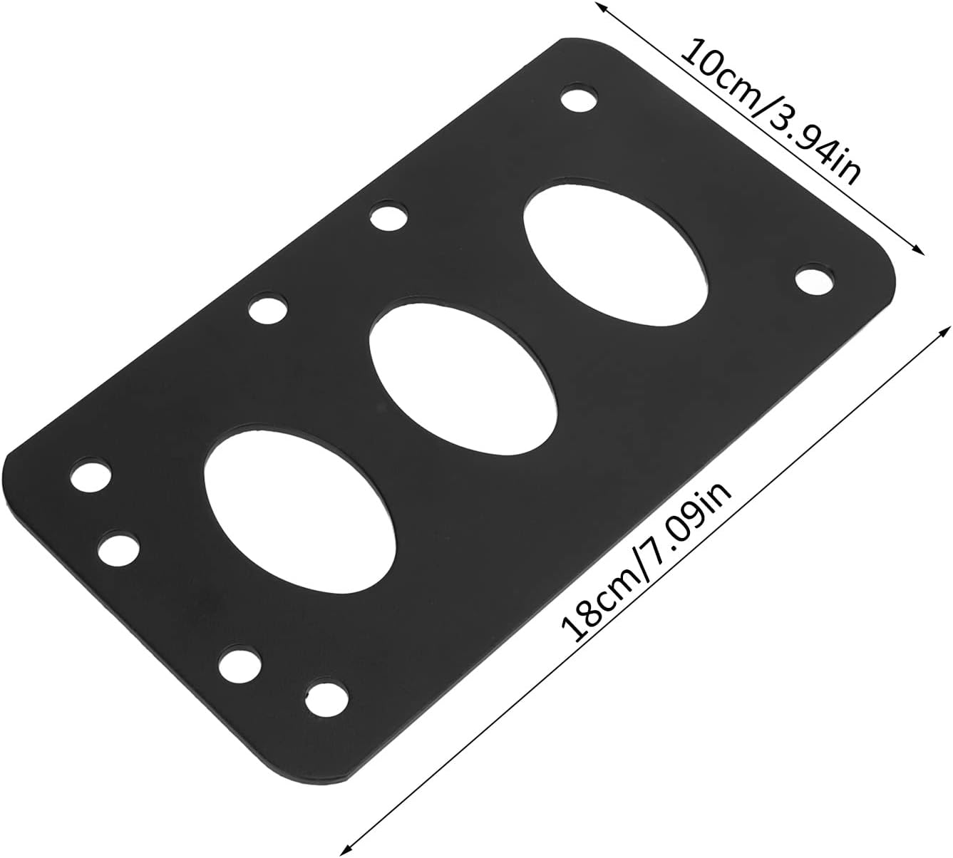 Motorcycle License Plate Bracket, Motorcycle Tail Light Bracket, Side Mount Tag License Plate Holder Sturdy Universal Stainless Heavy Duty for Motorcycle (Black)