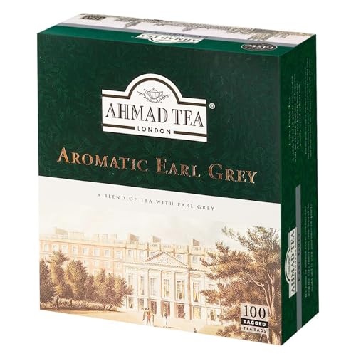 Ahmad Tea Black Tea, Earl Grey Aromatic Teabags, 100 ct