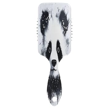 Detangling Hair Brush Panda Ink Style Paddle Hairbrush with Soft Bristles for Women Men Massaging Scalp