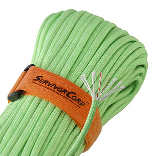 Paracorde 550 cord de parachute intégrée avec fil de pêche et fil de fer
