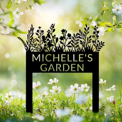 Personalized Metal Garden Sign,Custom Outdoor Gardener Name 