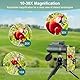 Sevitini Monocular, 10-30x50 Monocular Telescope, für Erwachsene und Kinder, FMC BAK4 Prisma Monokular Fernglas, für sportveranstaltungen Vogelbeobachtung Reisen Jagd Konzert Sport im Freien