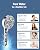 Filtered Shower Head with Handheld, BOWGER 6 Modes High Pressure Shower Heads with Power Wash Mode and Hard Water Filter, Detachable Hand Held Showerhead Set with Extra Long Hose, Chrome