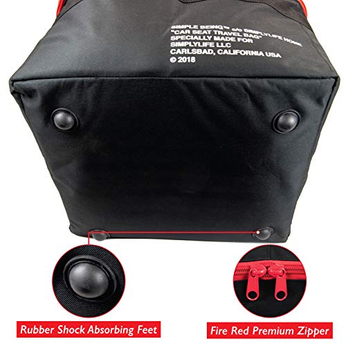 Simple Being Baby Car Seat Travel Bag, Gate Check Backpack Infant Carriers Booster Cover Protector For Air Travel (Black) #TOP2